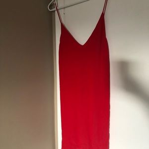 Aritzia/Wilfred Free Red Slip Dress